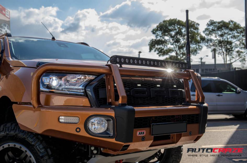 FORD RANGER ANZA MATTE BLACK WITH ANTHRACITE RING